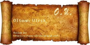 Oltean Ulrik névjegykártya